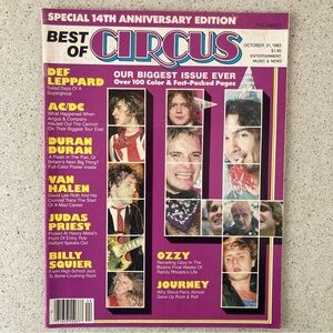 CIRCUS MAGAZINE October 31 1983 DEF LEPPARD Van Halen Ozzy Osbourne Taped Spine